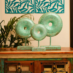 #GreenSilverRusticRoundDonut