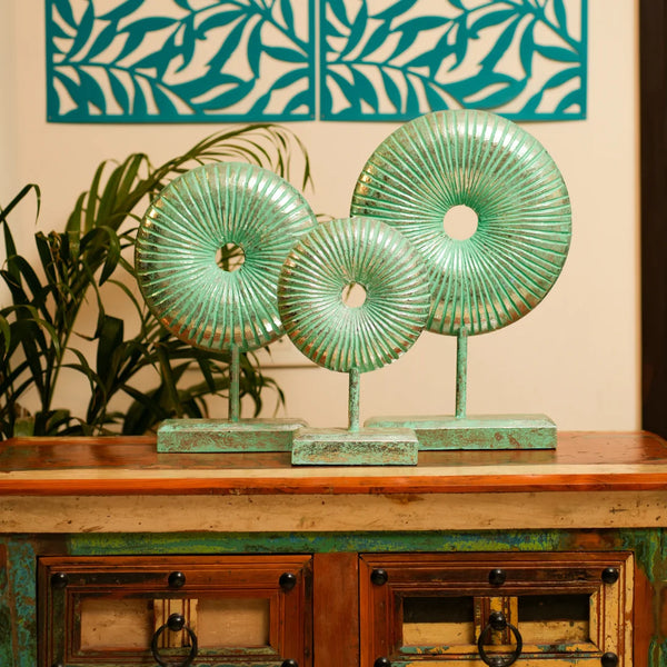 #GreenSilverRusticRoundDonut