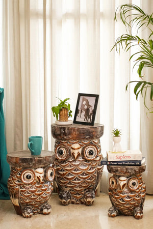 TIMBER KALA'S OWL TABLE FOR DECOR