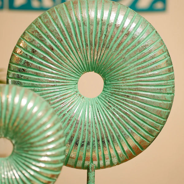 #GreenSilverRusticRoundDonut