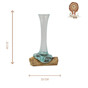 TIMBER KALA'S FLOWER VASE FLOWER GLASS ROOTS FOR DECOR