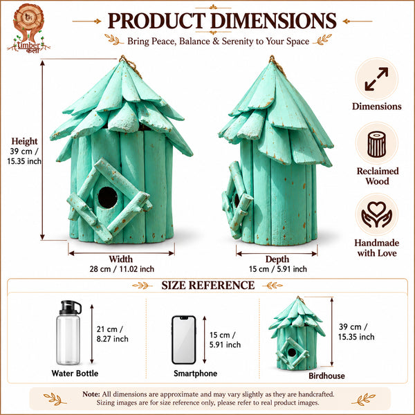 #TurquoiseMountingBirdHouse