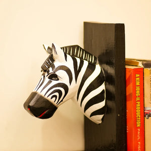 TIMBER KALA'S ZEBRA BOOKENDS FOR DECOR