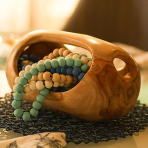 TIMBER KALA'S HANDCRAFTED EARTH BOWL WITH HANDLE FOR DECOR