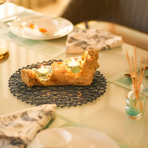 TIMBER KALA'S  2 GLASS WOODFIRE FOR DECOR