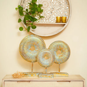 #TurquioseGoldRusticRoundDonut