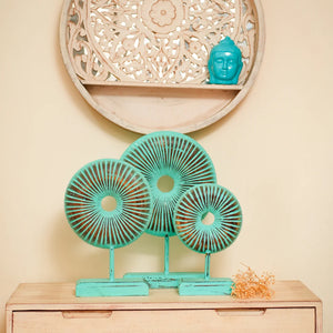 #TurquioseSilverRusticRoundDonut