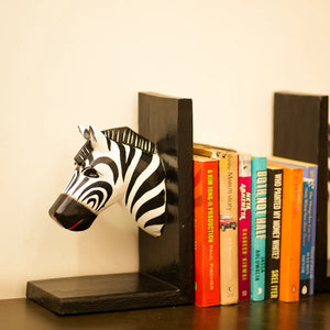TIMBER KALA'S ZEBRA BOOKENDS FOR DECOR