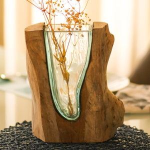 TIMBER KALA'S VALLEY VASE V GLASS ROOTS FOR DECOR