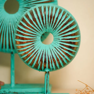 #TurquioseSilverRusticRoundDonut