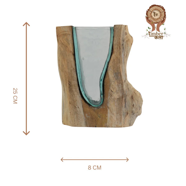 TIMBER KALA'S VALLEY VASE V GLASS ROOTS FOR DECOR