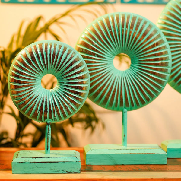 #TurquioseSilverRusticRoundDonut