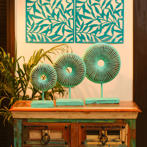 #TurquioseSilverRusticRoundDonut