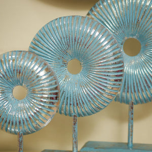 #BlueSilverRusticRoundDonut