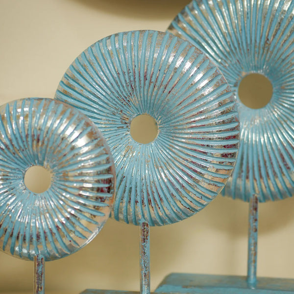 #BlueSilverRusticRoundDonut