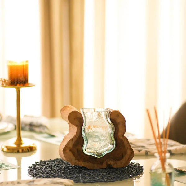 TIMBER KALA'S SMALL VALLEY CURVE GLASS ROOTS FOR DECOR