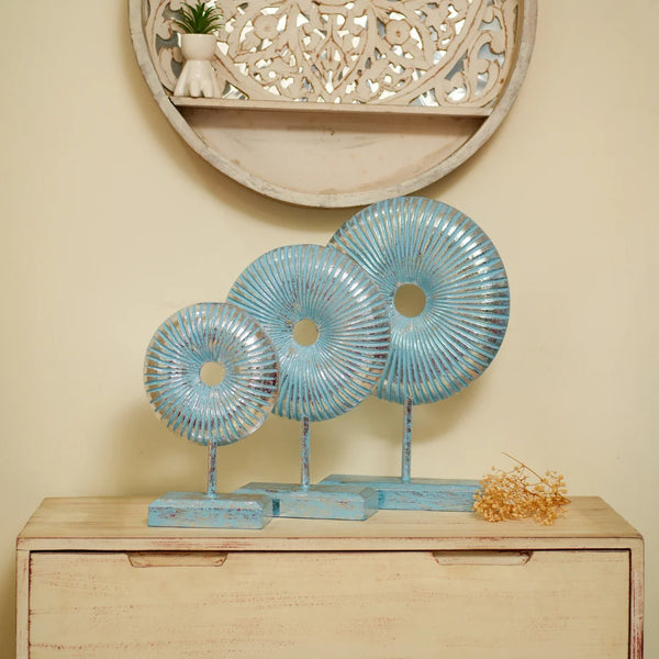 #BlueSilverRusticRoundDonut