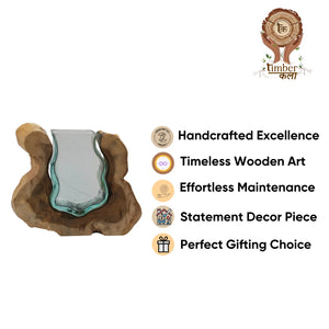 TIMBER KALA'S SMALL VALLEY CURVE GLASS ROOTS FOR DECOR