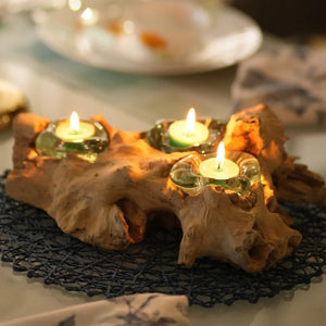 TIMBER KALA'S 3 GLASS TRIANGLE WOODFIRE FOR DECOR