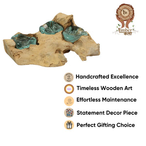 TIMBER KALA'S 3 GLASS TRIANGLE WOODFIRE FOR DECOR