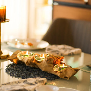 TIMBER KALA'S 3 GLASS STRAIGHT WOODFIRE FOR DECOR