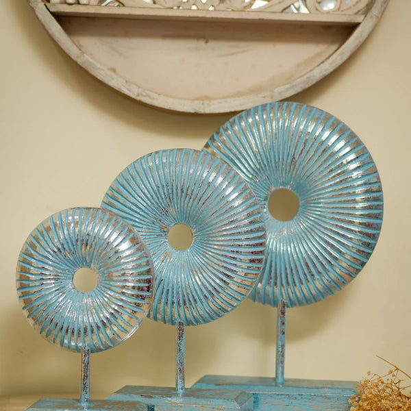 #BlueSilverRusticRoundDonut