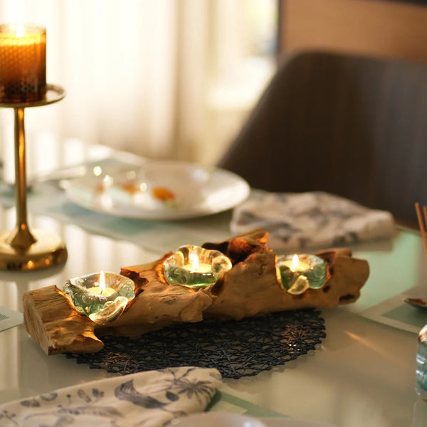 TIMBER KALA'S 3 GLASS STRAIGHT WOODFIRE FOR DECOR