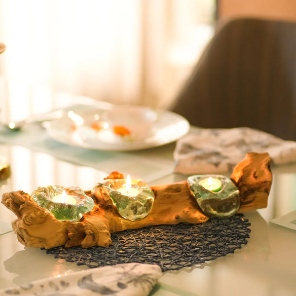 TIMBER KALA'S 3 GLASS STRAIGHT WOODFIRE FOR DECOR