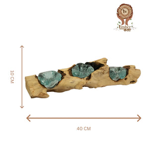 TIMBER KALA'S 3 GLASS STRAIGHT WOODFIRE FOR DECOR
