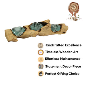 TIMBER KALA'S 3 GLASS STRAIGHT WOODFIRE FOR DECOR