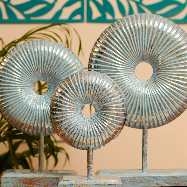 #BlueSilverRusticRoundDonut