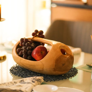 TIMBER KALA'S HANDCRAFTED EARTH BOWL WITH HANDLE FOR DECOR