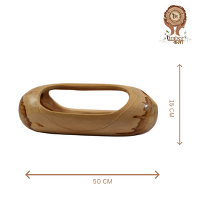 TIMBER KALA'S HANDCRAFTED EARTH BOWL WITH HANDLE FOR DECOR