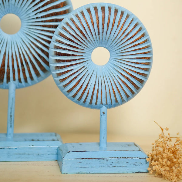 #BlueGoldenRusticRoundDonut