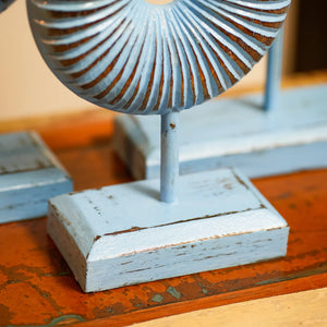 #BlueGoldenRusticRoundDonut