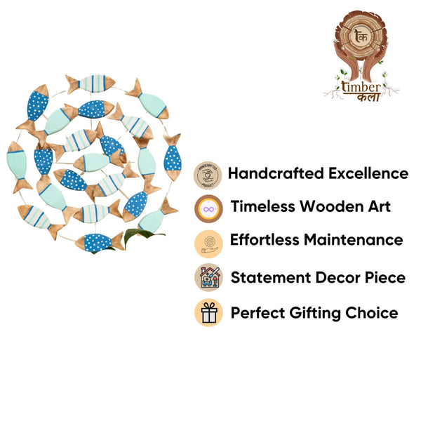 TIMBER KALA'S FISH KIDS ROOM SCHOOL OF FISH FOR DECOR