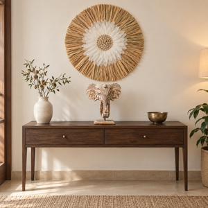 TIMBER KALA'S GANESHA ON STAND WITH GRASS WOOD FUSION