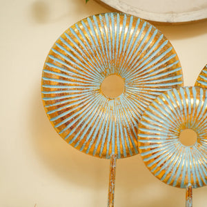 #TurquioseGoldRusticRoundDonut