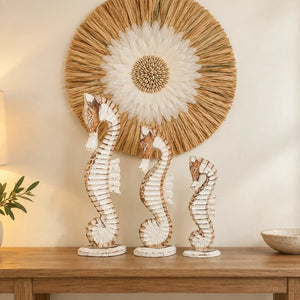 TIMBER KALA'S SEAHORSES WITH GRASS WOOD FUSION FOR DECOR