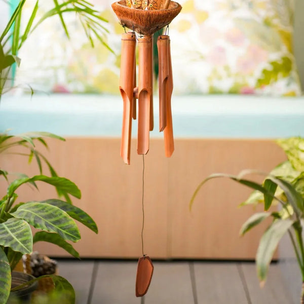TIMBER KALA’S OWL BIG WITH OWLETS CELESTIAL CHIMES FOR OUTDOORS