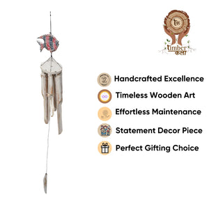 TIMBER KALA’S FISH CELESTIAL CHIMES FOR OUTDOORS