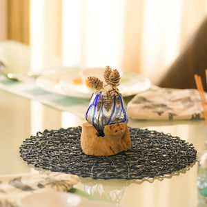 TIMBER KALA'S BLUE LINE GLASS ROOTS FOR DECOR