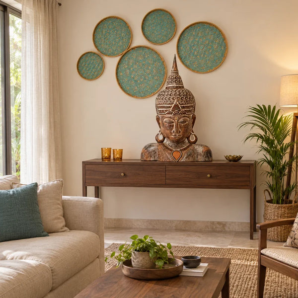 TIMBER KALA'S SAMSARA BUDDHA WITH MANDALA FOR DECOR
