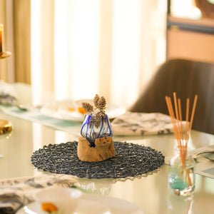 TIMBER KALA'S BLUE LINE GLASS ROOTS FOR DECOR