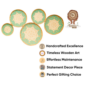 TIMBER KALA'S NATURE’S MANDALA FOR DECOR - SET OF 5 PCS
