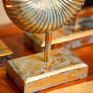 #TurquioseGoldRusticRoundDonut