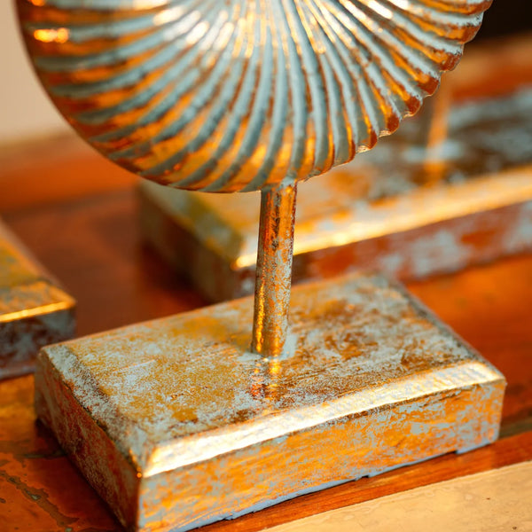 #TurquioseGoldRusticRoundDonut