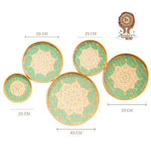 TIMBER KALA'S NATURE’S MANDALA FOR DECOR - SET OF 5 PCS
