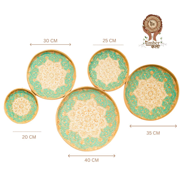 TIMBER KALA'S NATURE’S MANDALA FOR DECOR - SET OF 5 PCS
