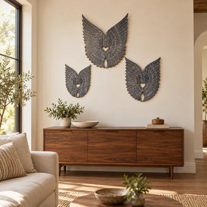 TIMBER KALA’S WINGS SET OF THREE WOODEN WINGS FOR DECOR